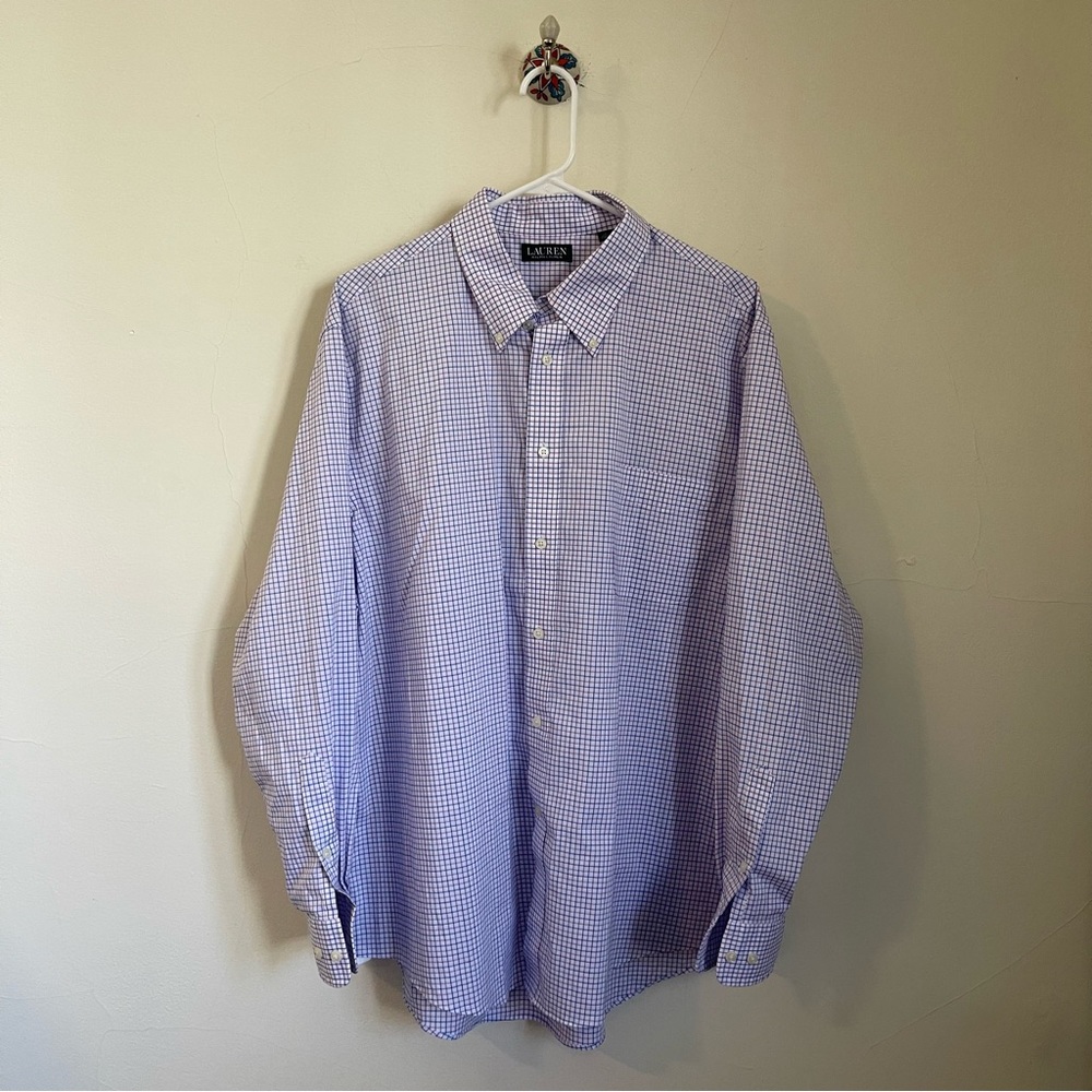 Ralph Lauren Blue and Purple Plaid Buttondown